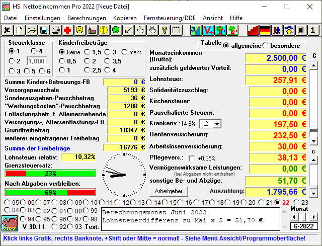 Abrechnungsbeispiel Juni 2022