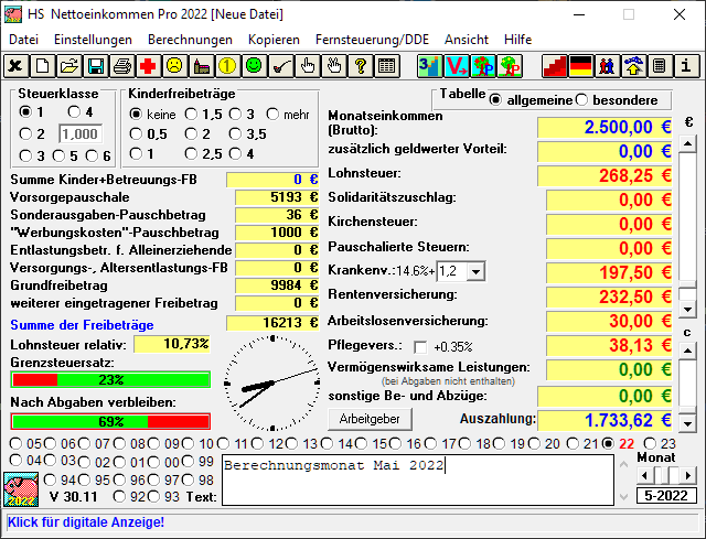 Abrechnungsbeispiel Mai 2022